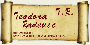Teodora Radević vizit kartica